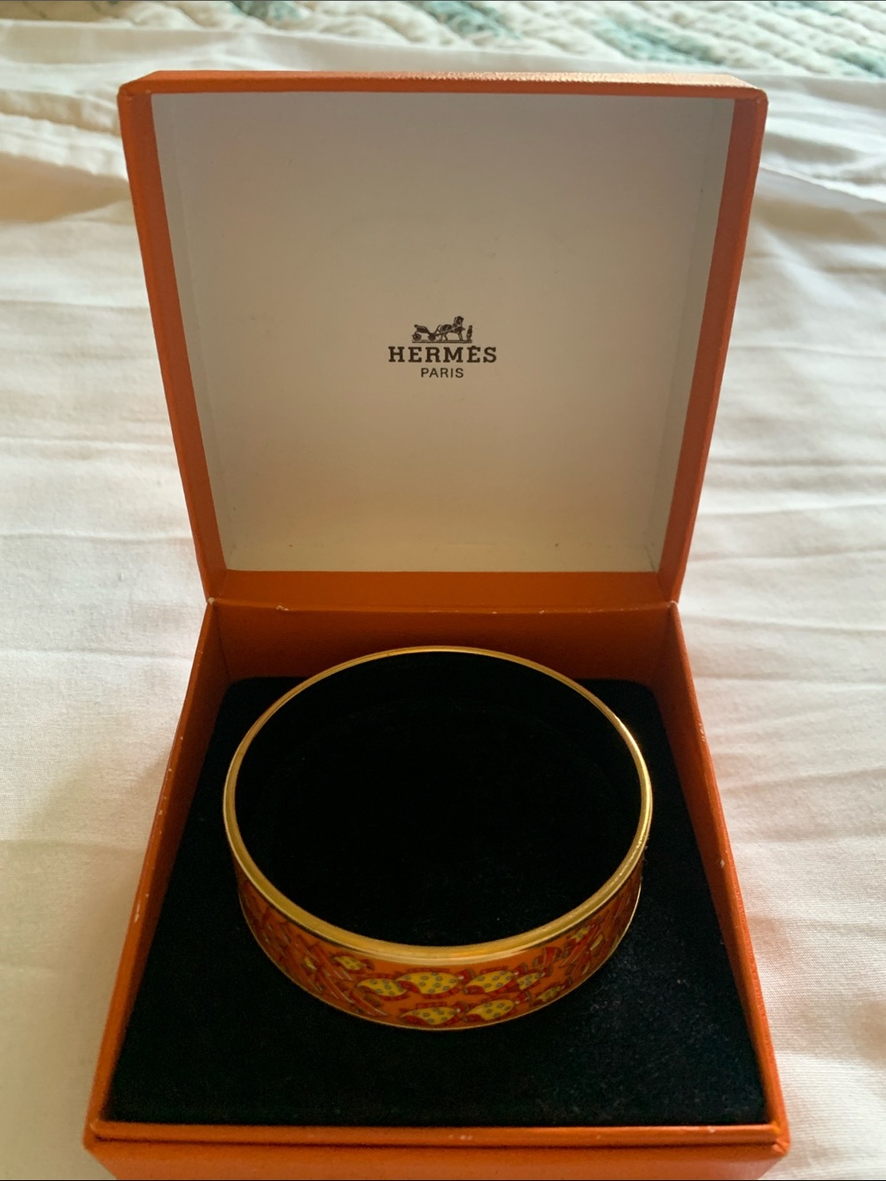 AUTHENTIC HERMES RENCONTRE OCEANE PATTERN LARGE BRACELET